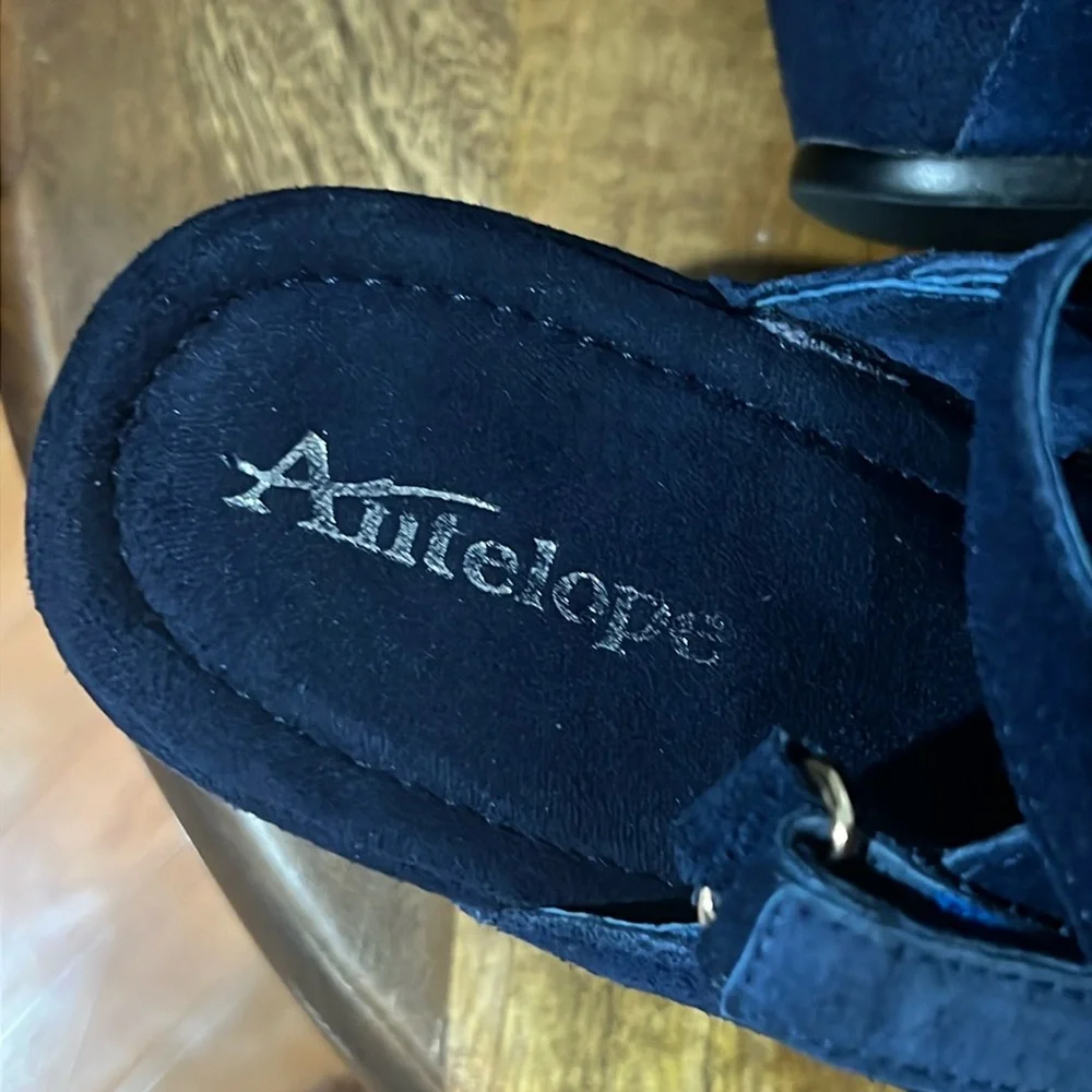 Antelope Blue Suede Platforms Size 41